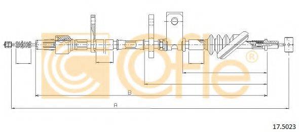 Трос, стояночная тормозная система COFLE 17.5023