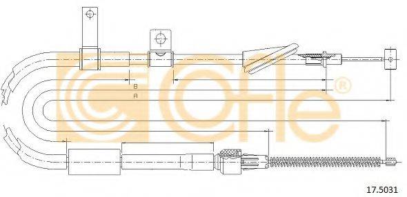 COFLE 175031 Трос, стояночная тормозная система