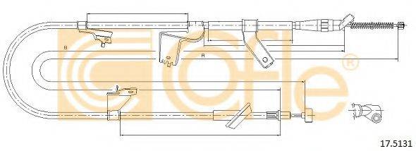 COFLE 175131 Трос, стояночная тормозная система