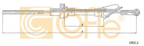 Трос, управление сцеплением COFLE 1902.2