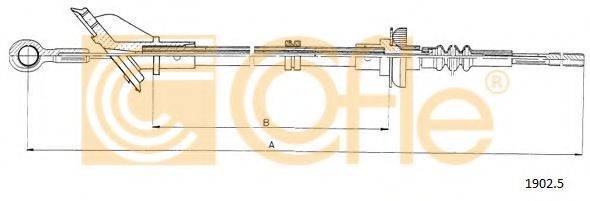 Трос, управление сцеплением COFLE 1902.5