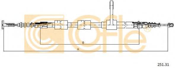 Трос, стоянкова гальмівна система COFLE 251.31
