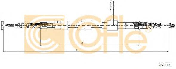 Трос, стоянкова гальмівна система COFLE 251.33