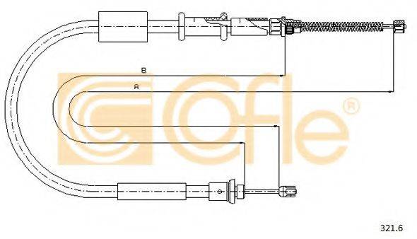 Трос, стояночная тормозная система COFLE 321.6