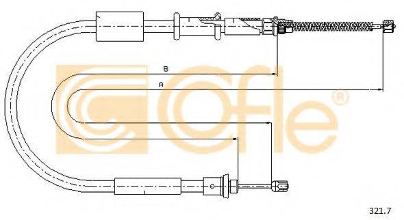 Трос, стояночная тормозная система COFLE 321.7