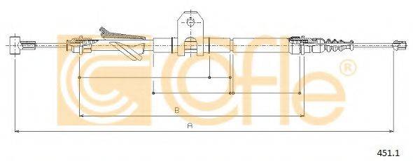 Трос, стояночная тормозная система COFLE 451.1