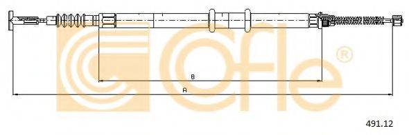 Трос, стояночная тормозная система COFLE 491.12