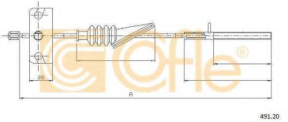 Трос, стояночная тормозная система COFLE 491.20