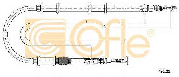 Трос, стояночная тормозная система COFLE 491.21