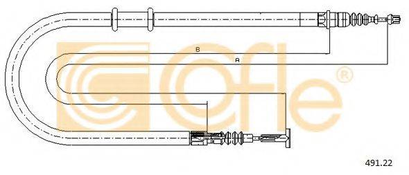 Трос, стояночная тормозная система COFLE 491.22