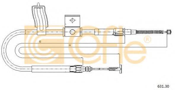 COFLE 63130 Трос, стояночная тормозная система