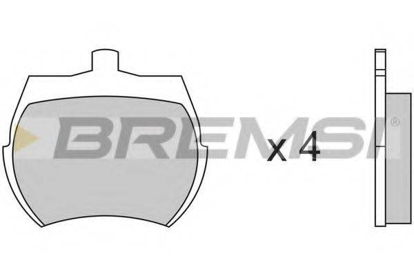 Комплект тормозных колодок, дисковый тормоз BREMSI BP2012