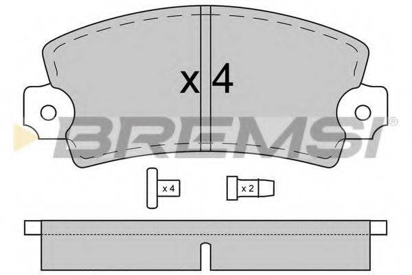 BREMSI BP2018 Комплект тормозных колодок, дисковый тормоз