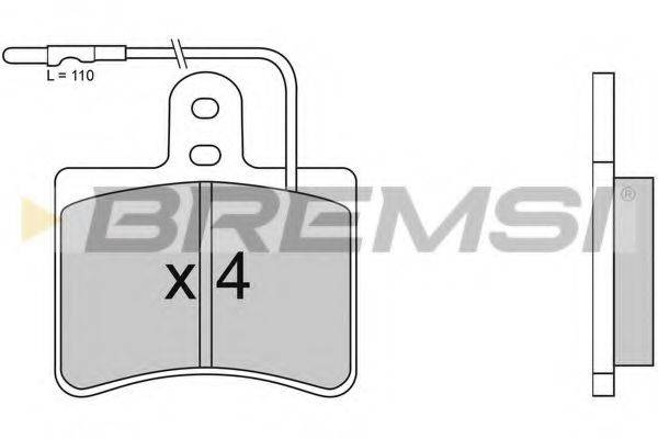 BREMSI BP2086 Комплект тормозных колодок, дисковый тормоз