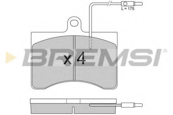 BREMSI BP2094 Комплект тормозных колодок, дисковый тормоз