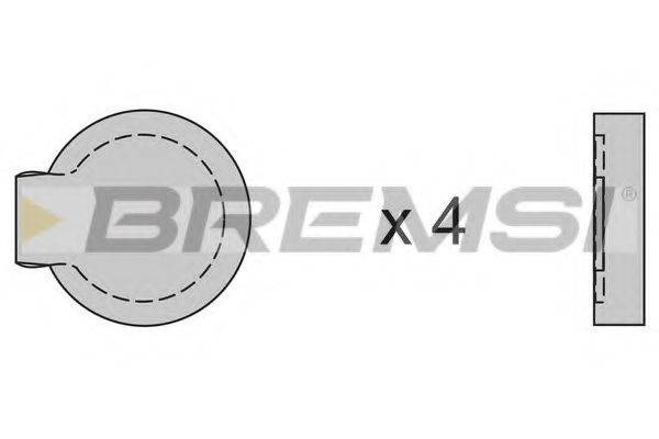 Комплект гальмівних колодок, дискове гальмо BREMSI BP2122