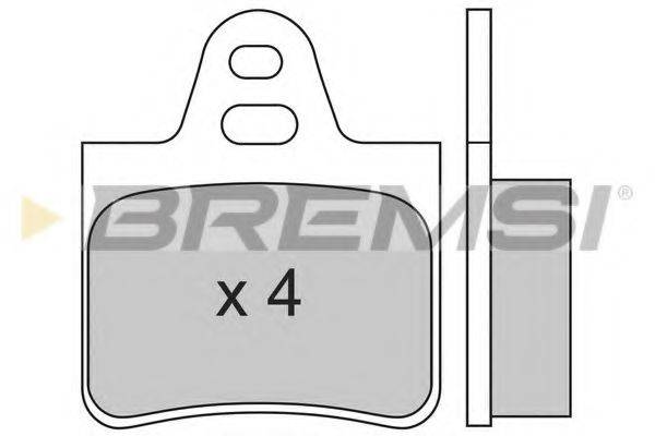 Комплект тормозных колодок, дисковый тормоз BREMSI BP2130