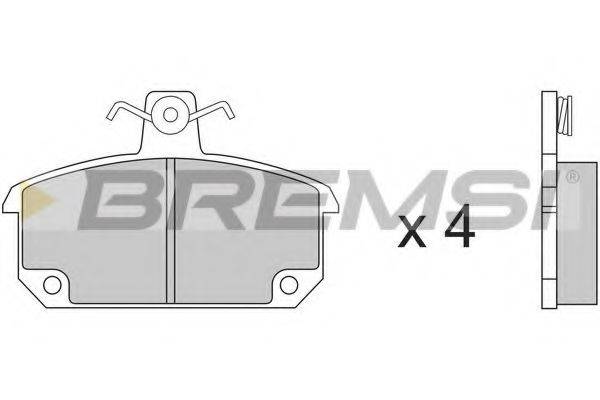 Комплект тормозных колодок, дисковый тормоз BREMSI BP2153