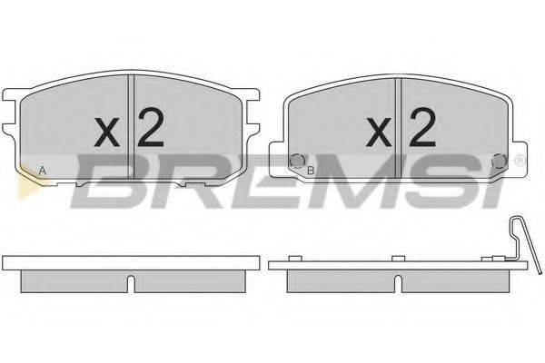 BREMSI BP2167 Комплект тормозных колодок, дисковый тормоз