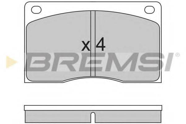 Комплект гальмівних колодок, дискове гальмо BREMSI BP2213