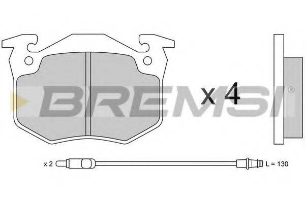 Комплект тормозных колодок, дисковый тормоз BREMSI BP2230