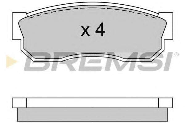 Комплект тормозных колодок, дисковый тормоз BREMSI BP2246