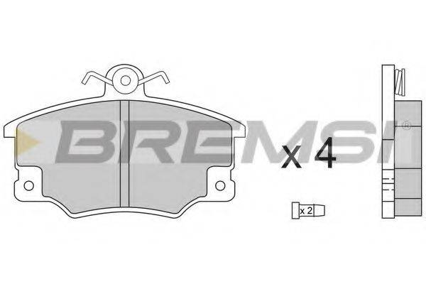 Комплект тормозных колодок, дисковый тормоз BREMSI BP2268