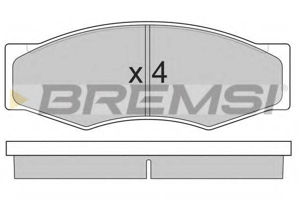 Комплект гальмівних колодок, дискове гальмо BREMSI BP2302