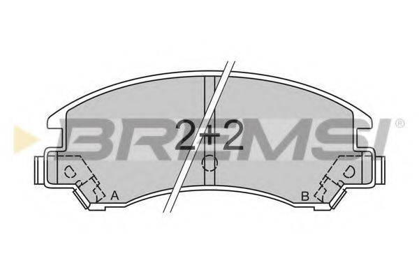 Комплект гальмівних колодок, дискове гальмо BREMSI BP2358