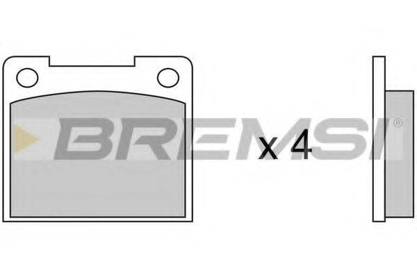 Комплект гальмівних колодок, дискове гальмо BREMSI BP2390