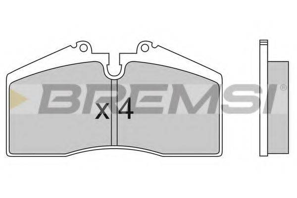 Комплект тормозных колодок, дисковый тормоз BREMSI BP2449