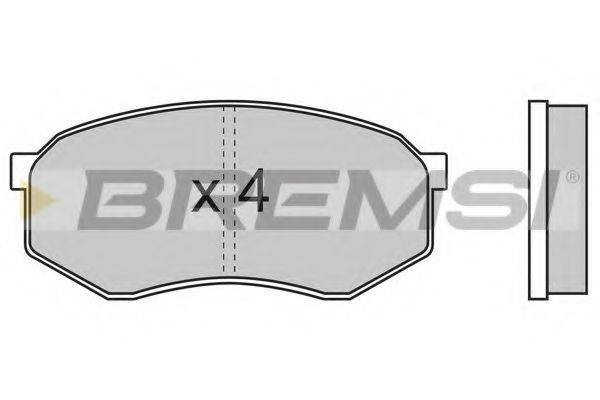Комплект гальмівних колодок, дискове гальмо BREMSI BP2476