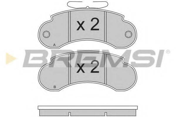 Комплект тормозных колодок, дисковый тормоз BREMSI BP2490