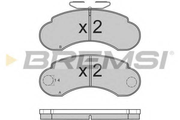 BREMSI BP2566 Комплект тормозных колодок, дисковый тормоз