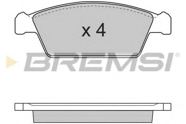 BREMSI BP2668 Комплект гальмівних колодок, дискове гальмо