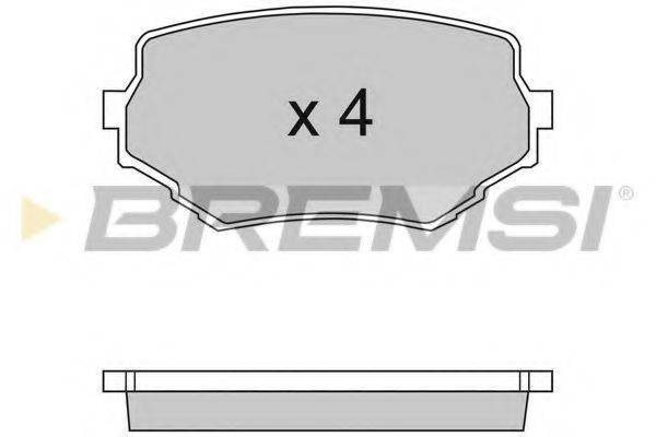 Комплект гальмівних колодок, дискове гальмо BREMSI BP2713