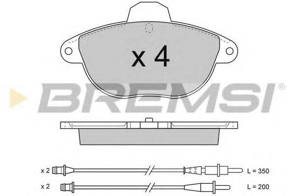 BREMSI BP2737 Комплект гальмівних колодок, дискове гальмо