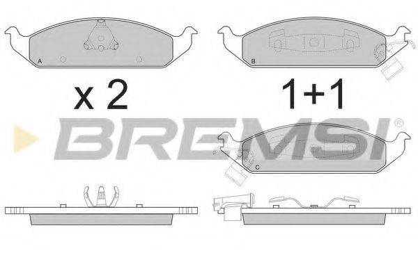 BREMSI BP2837 Комплект тормозных колодок, дисковый тормоз