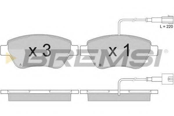 BREMSI BP2942 Комплект тормозных колодок, дисковый тормоз