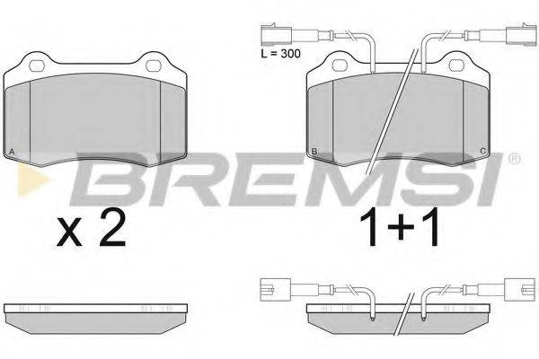 Комплект тормозных колодок, дисковый тормоз BREMSI BP2979