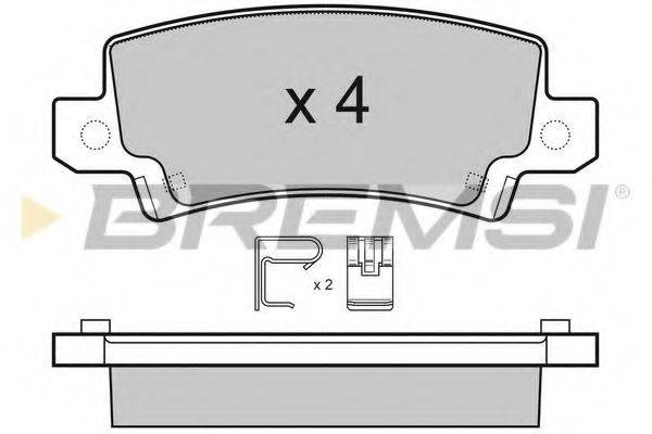 Комплект тормозных колодок, дисковый тормоз BREMSI BP3070