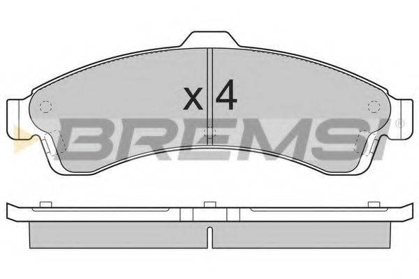 BREMSI BP3308 Комплект тормозных колодок, дисковый тормоз