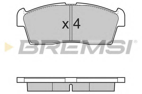 Комплект гальмівних колодок, дискове гальмо BREMSI BP3380