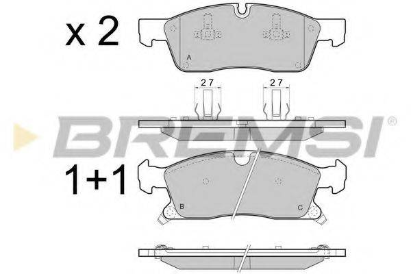 BREMSI BP3460 Комплект тормозных колодок, дисковый тормоз