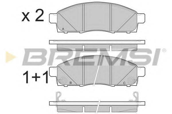 Комплект тормозных колодок, дисковый тормоз BREMSI BP3501