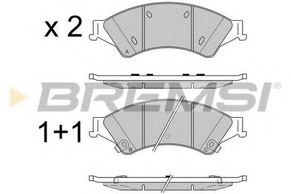 Комплект тормозных колодок, дисковый тормоз BREMSI BP3527