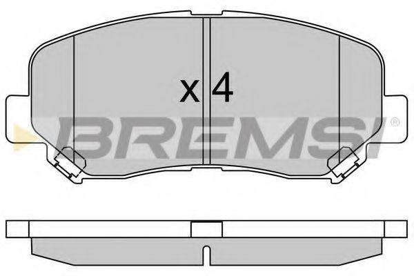 BREMSI BP3535 Комплект гальмівних колодок, дискове гальмо