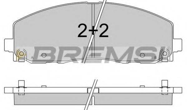 BREMSI BP3543 Комплект тормозных колодок, дисковый тормоз