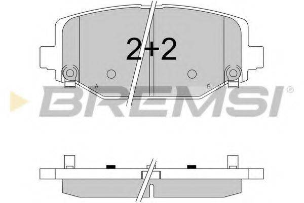 BREMSI BP3544 Комплект тормозных колодок, дисковый тормоз