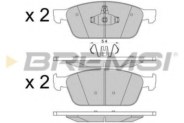 BREMSI BP3546 Комплект тормозных колодок, дисковый тормоз